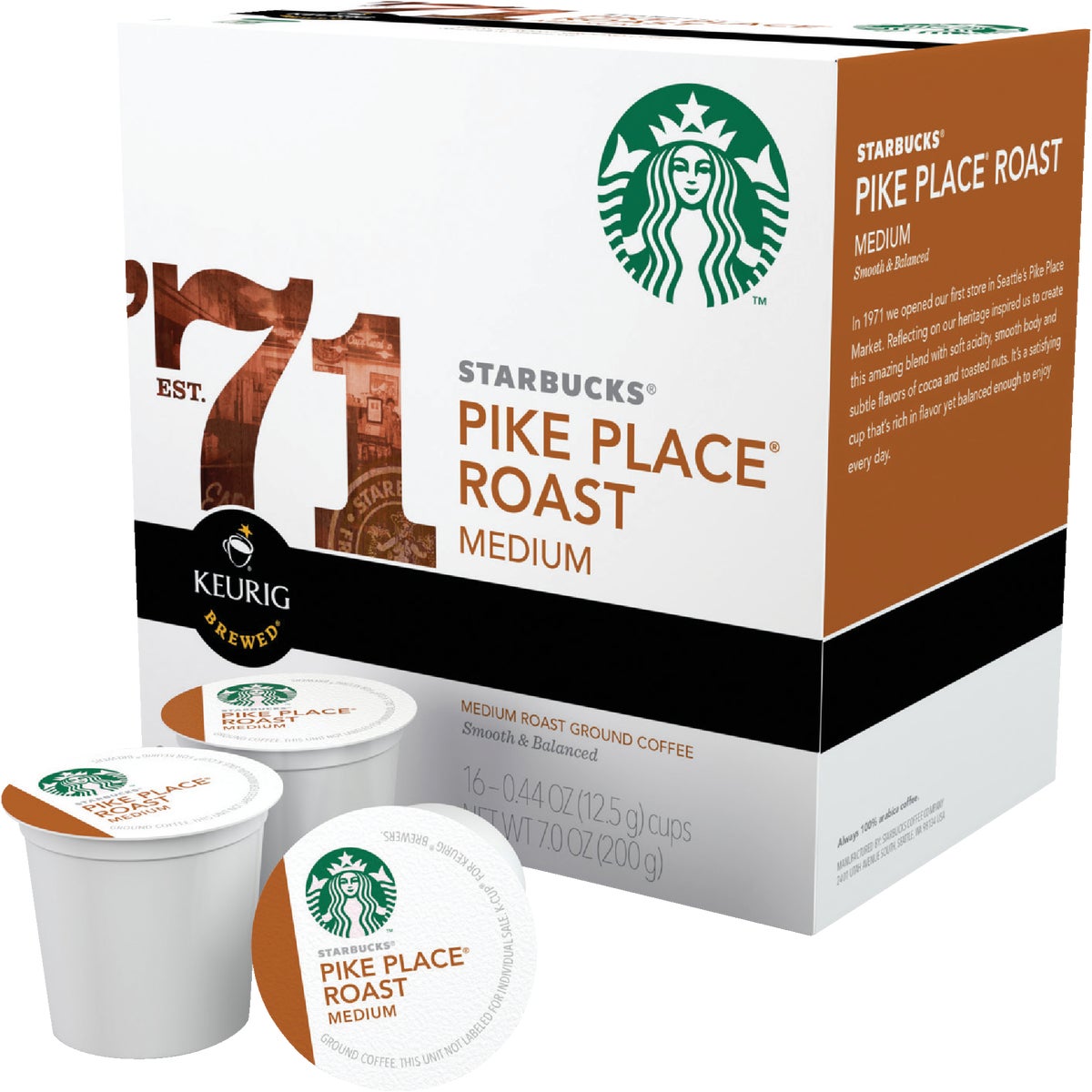 K-CUP PIKE PLACE COFFEE - 09512 by Keurig     M Block