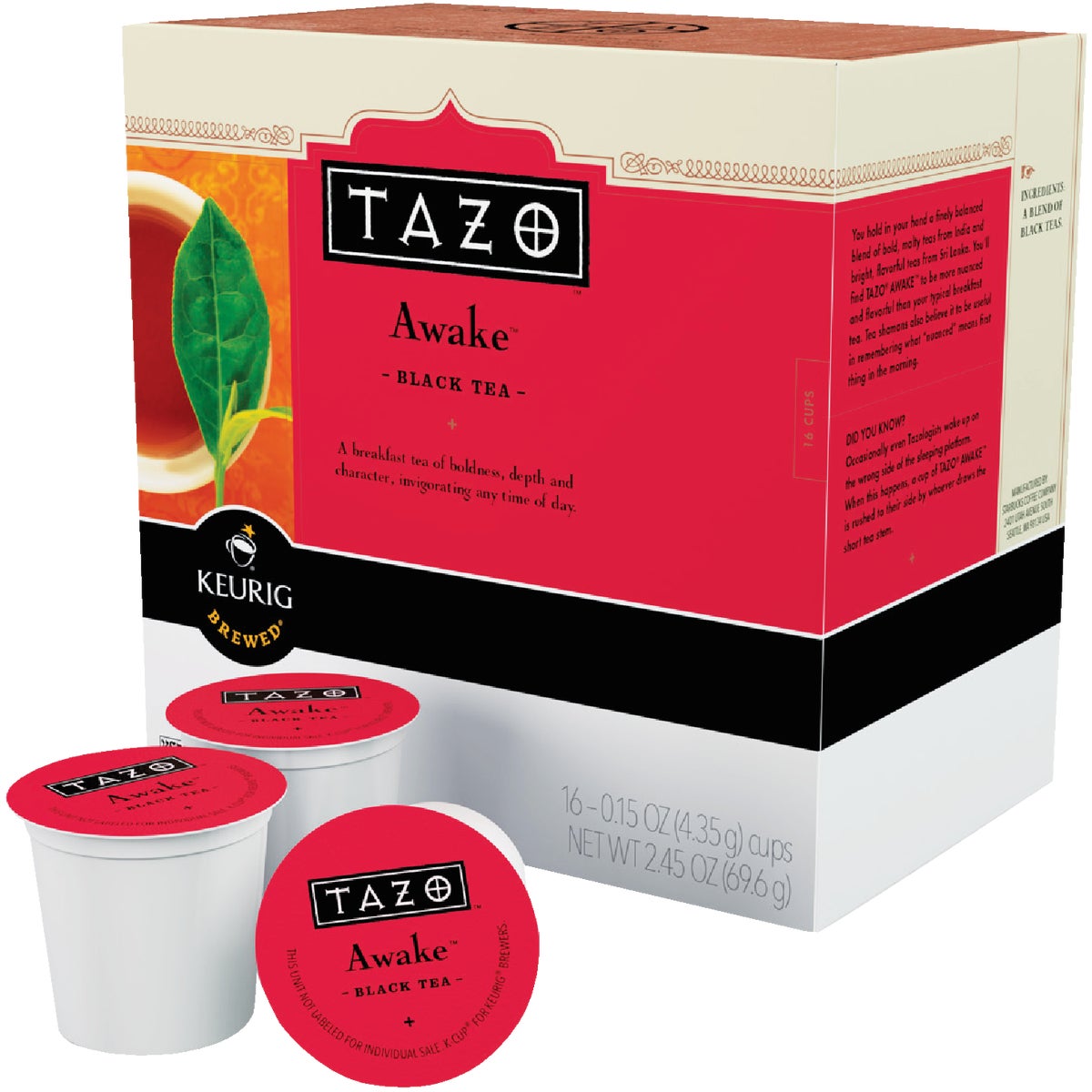 K-CUP TAZO AWAKE TEA - 10518 by Keurig     M Block