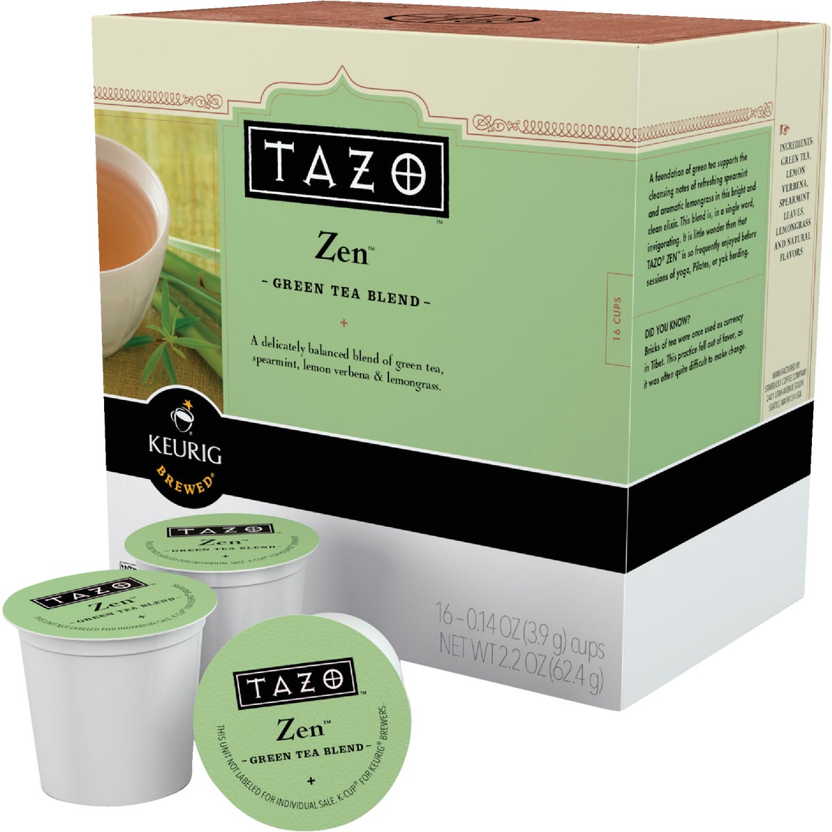 K-CUP TAZO ZEN TEA - 10519 by Keurig     M Block