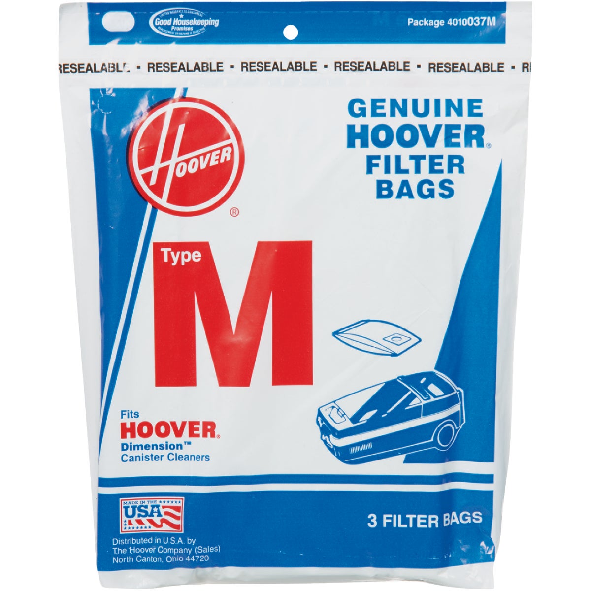 TYPE M VAC CLEANER BAG - 4010037M by Hoover Co