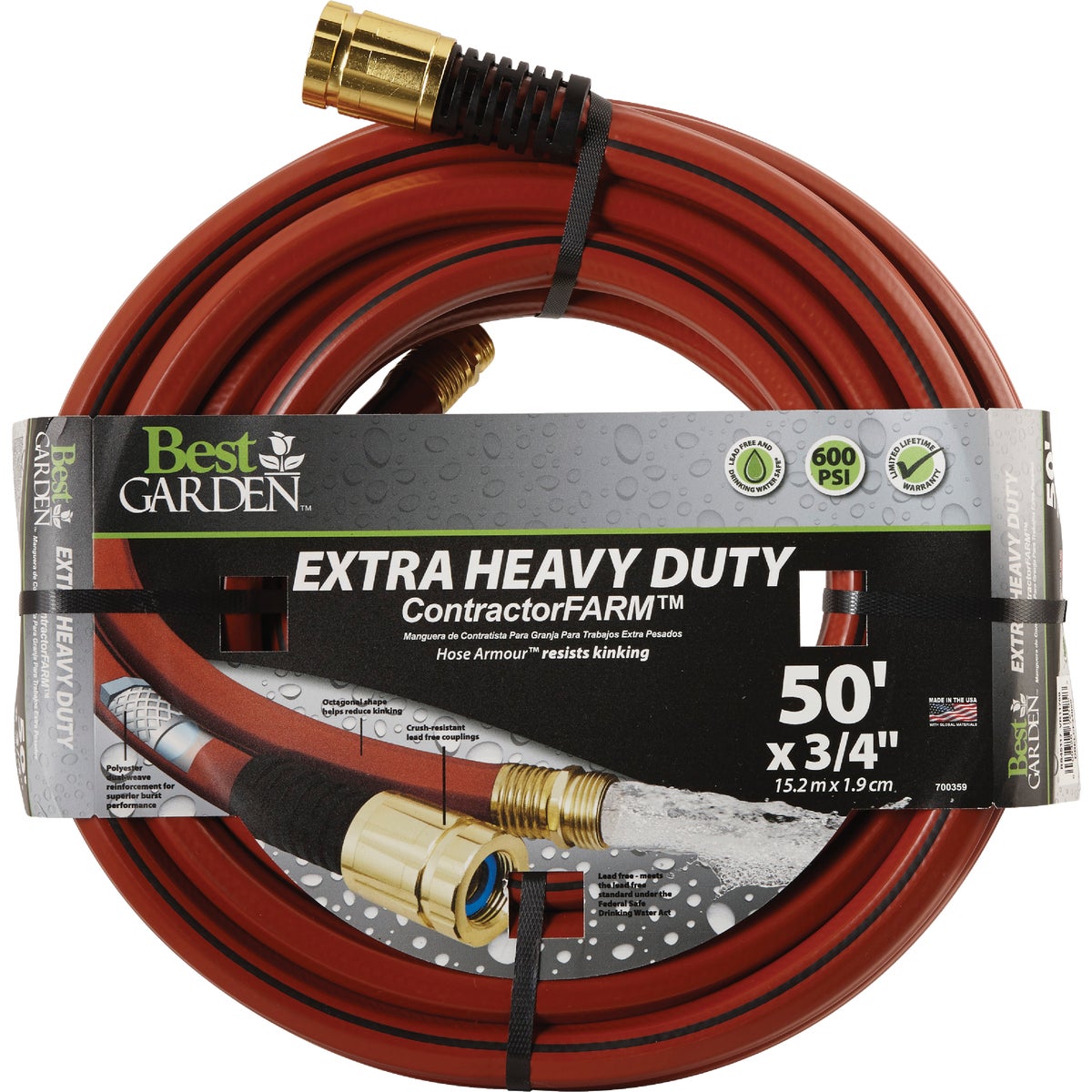 3/4"X50' CONTRACTOR HOSE - DBELCF34050 by Colorite  Swan