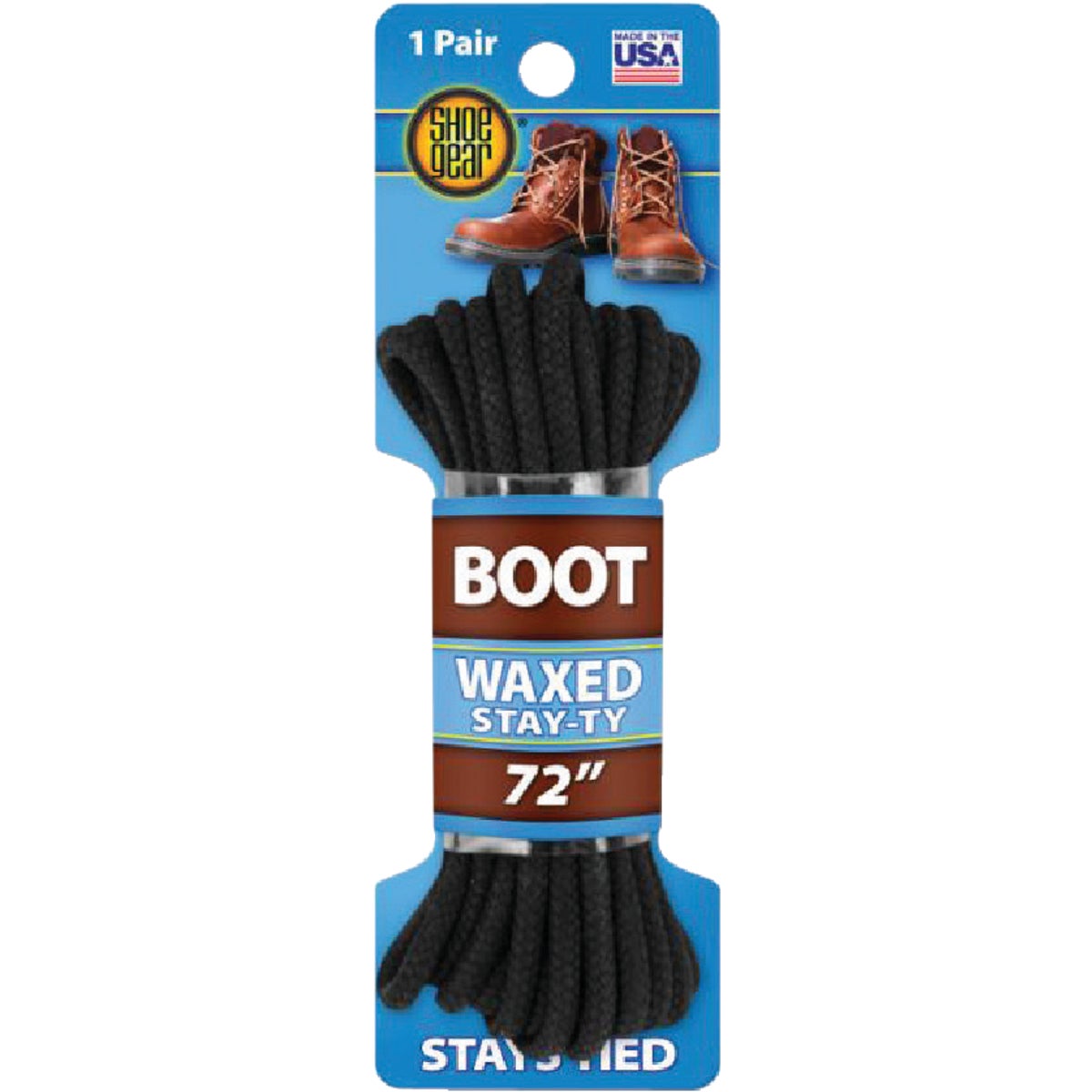72" BLK RND BOOT LACE - 66422 by Sc Johnson