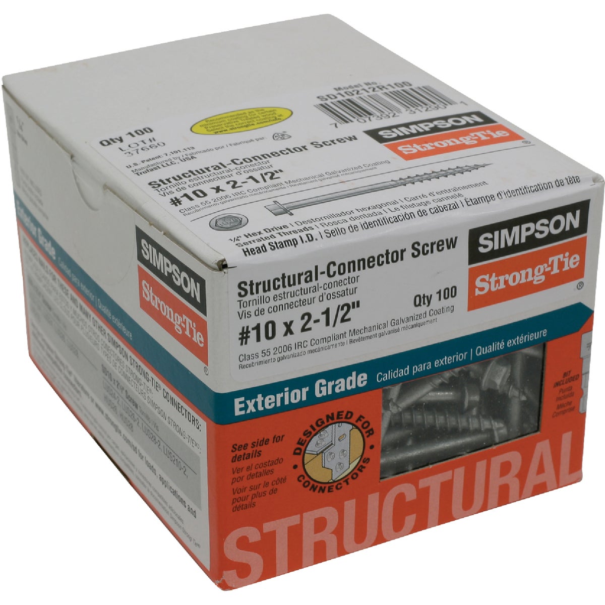 100 #10X2-1/2 WD SCREW - SD10212R100 by Simpson Strong Tie