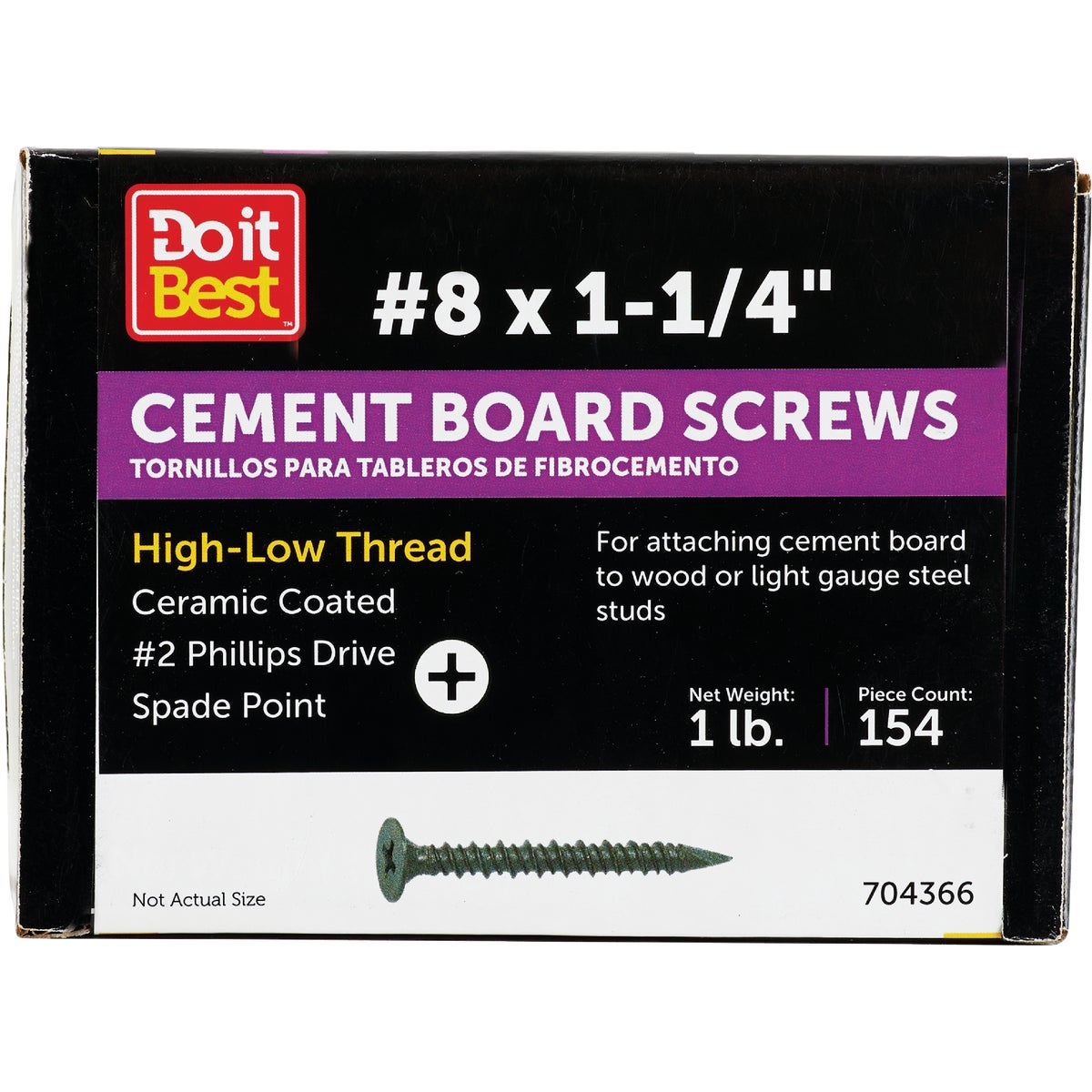 1LB 1-1/4" CMNTBRD SCREW - 704366 by Primesource