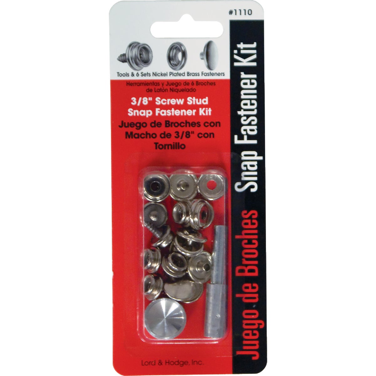 SNAP FASTENER KIT - 1110 by Lord & Hodge Inc