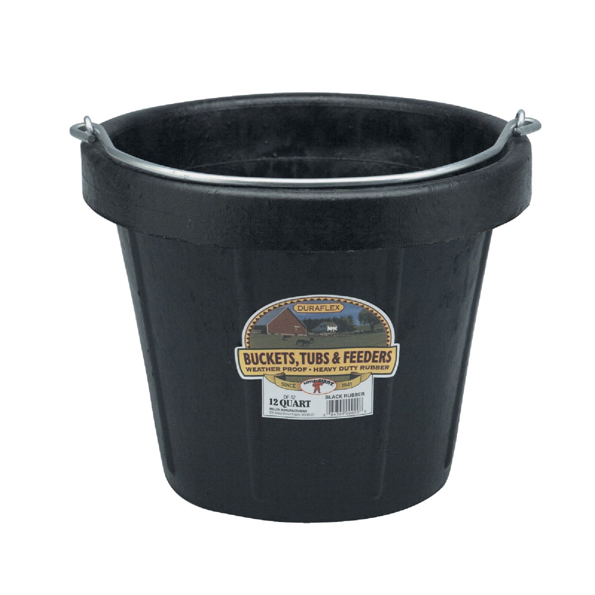 12QT HVY DTY RUBBER PAIL - DF12 by Miller Manufacturing