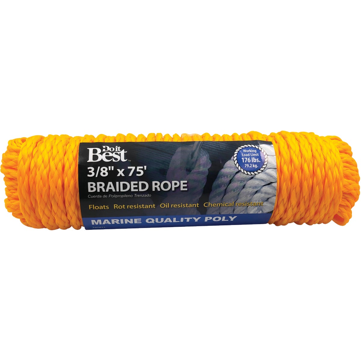 3/8"X75' POLY BRAID ROPE - 707031 by Do it Best