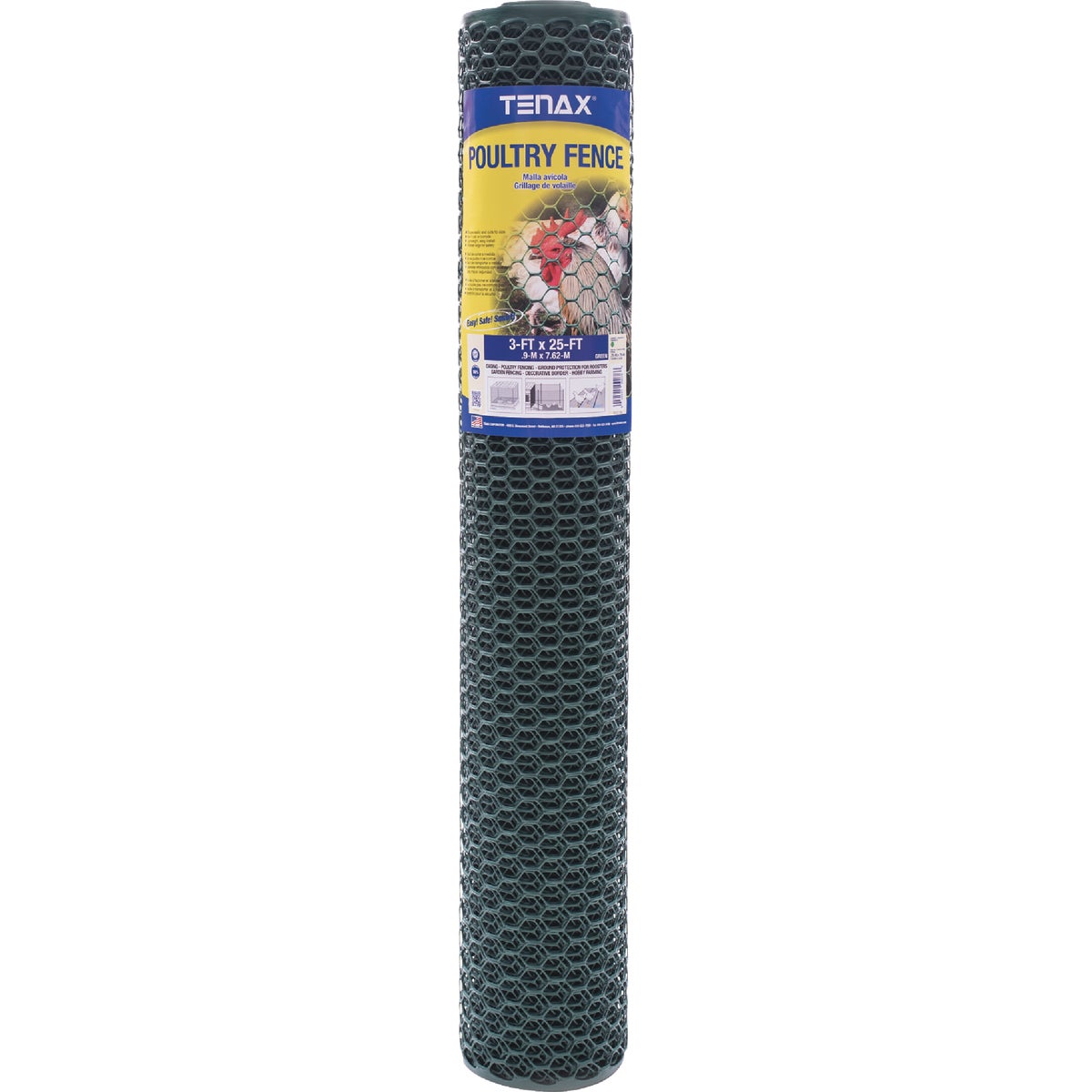 3X25 GREEN POULTRY FENCE - 090786 by Tenax Corporation