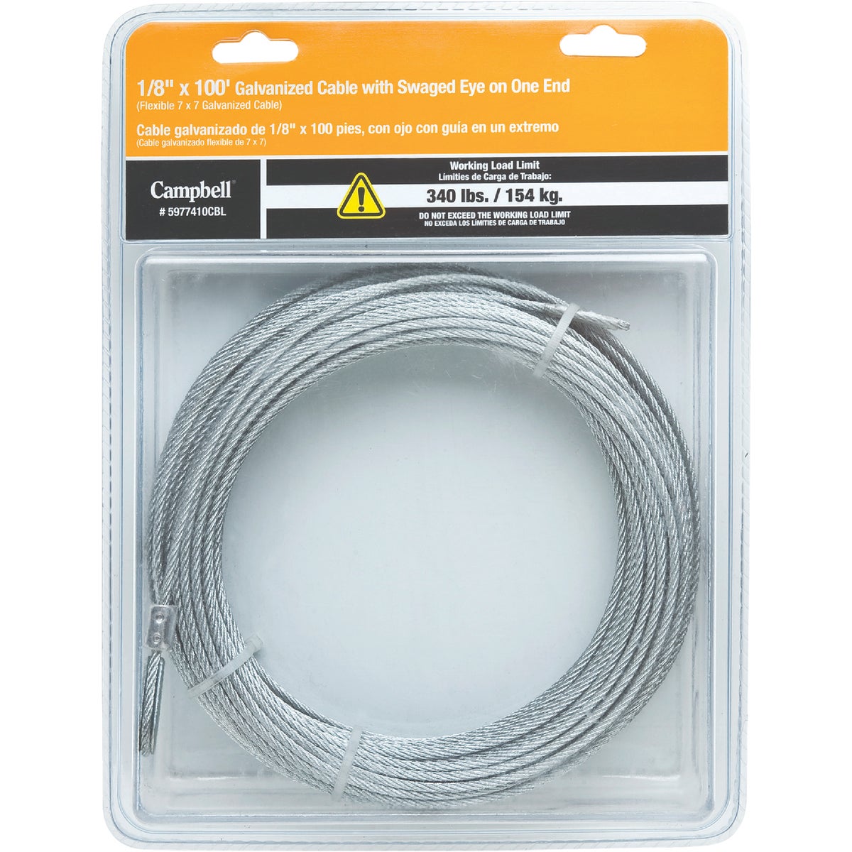 1/8"X100' GALV CABLE - 5977410CBL by Cooper Campbell Apex