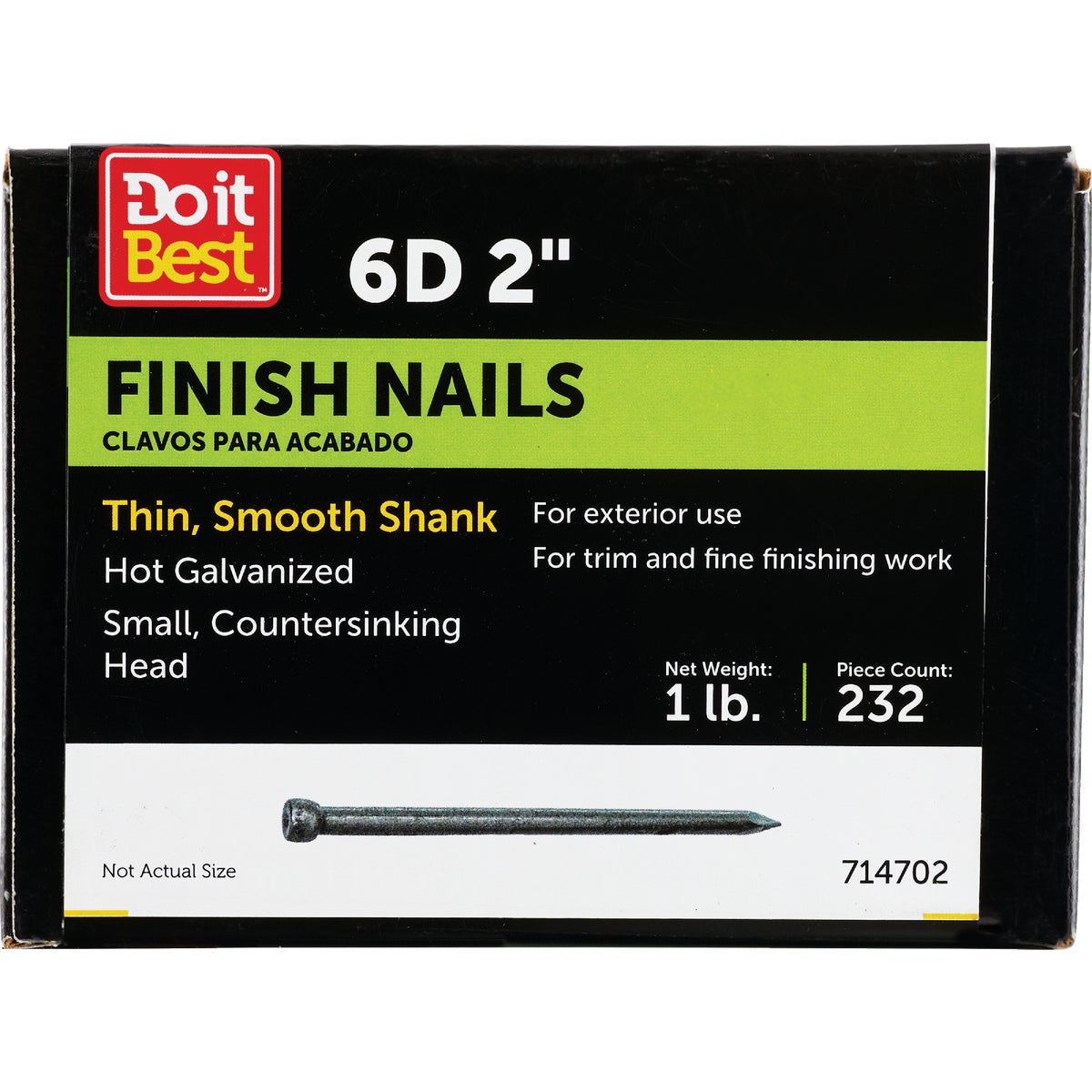 1LB HDG 6D FINISH NAIL - 714702 by Primesource