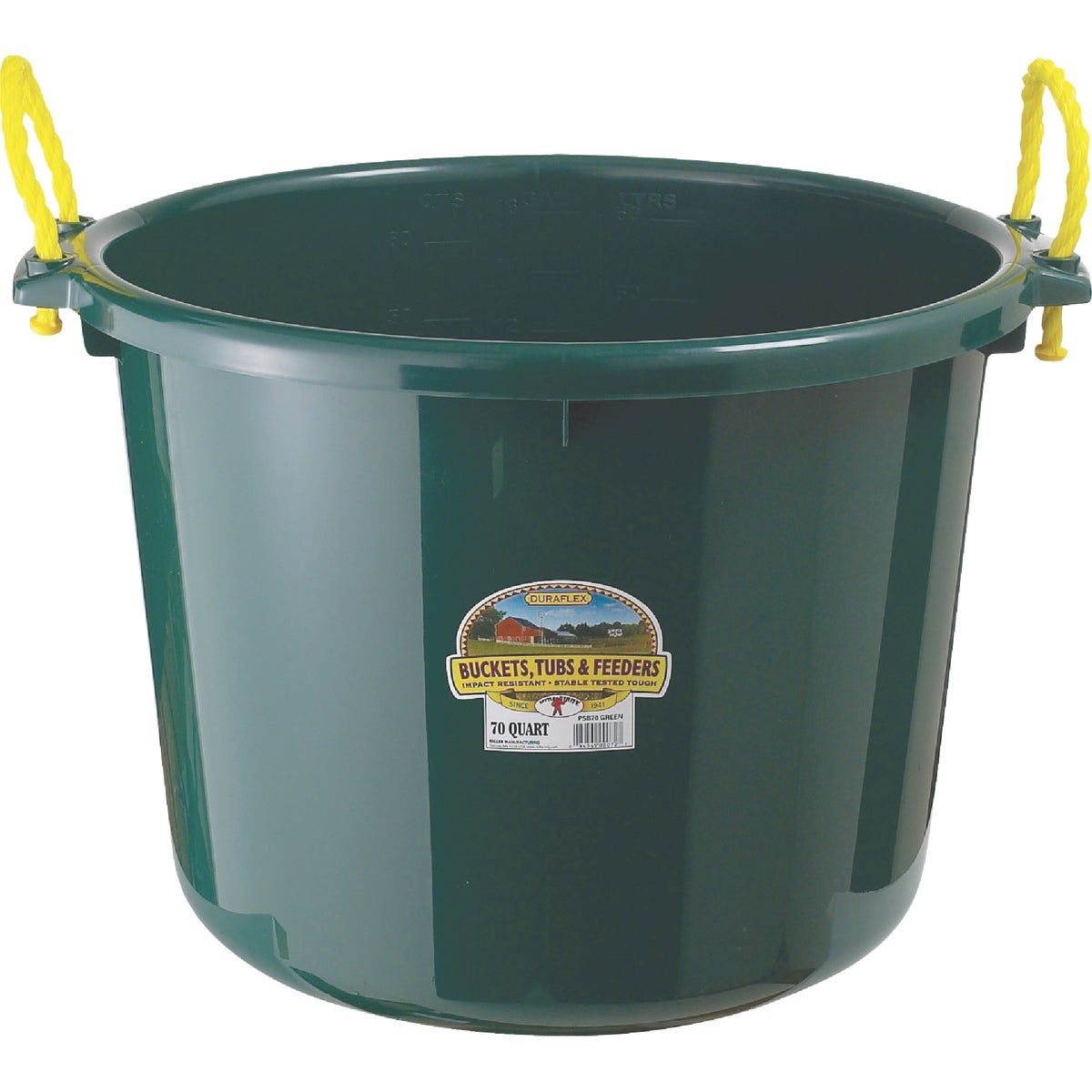 70QT GREEN MUCK BUCKET - PSB70GREEN by Miller Manufacturing