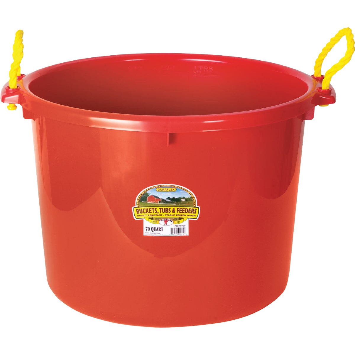 70QT RED MUCK BUCKET - PSB70RED by Miller Manufacturing