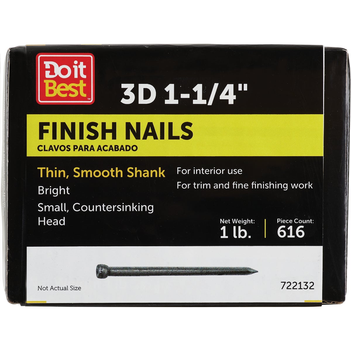 1LB 3D BRT FINISH NAIL - 722132 by Primesource