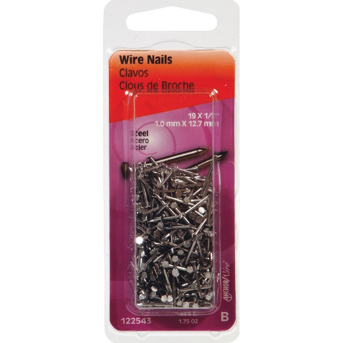1/2X19 WIRE NAIL - 122543 by Hillman Fastener