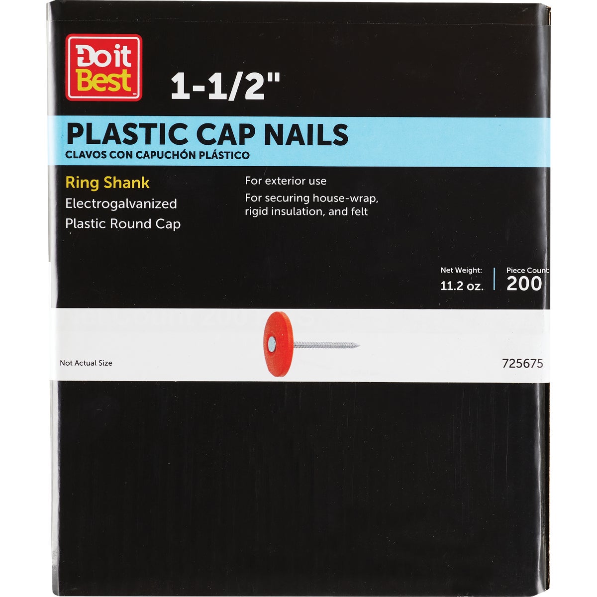 200CT 1-1/2" PL CAP NAIL - 725675 by Primesource