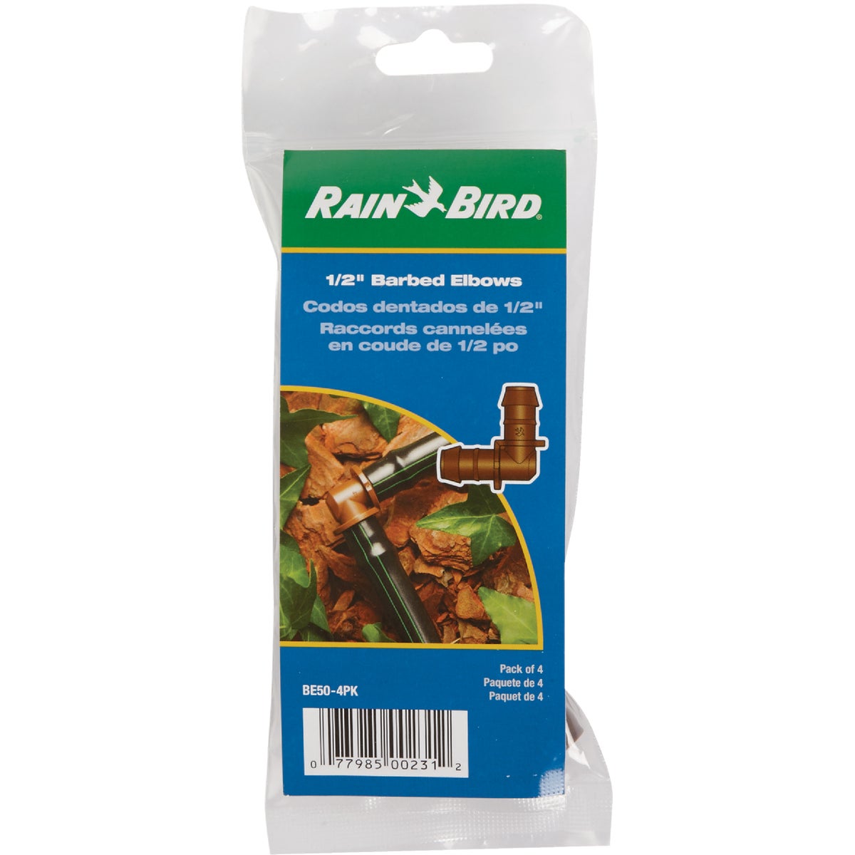 4-PK 1/2" BARBED ELBOW - BE50-4PK by Rain Bird Corp Consu