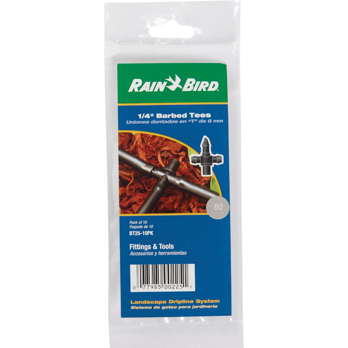 10-PK 1/4" TEES - BT25-10PK by Rain Bird Corp Consu