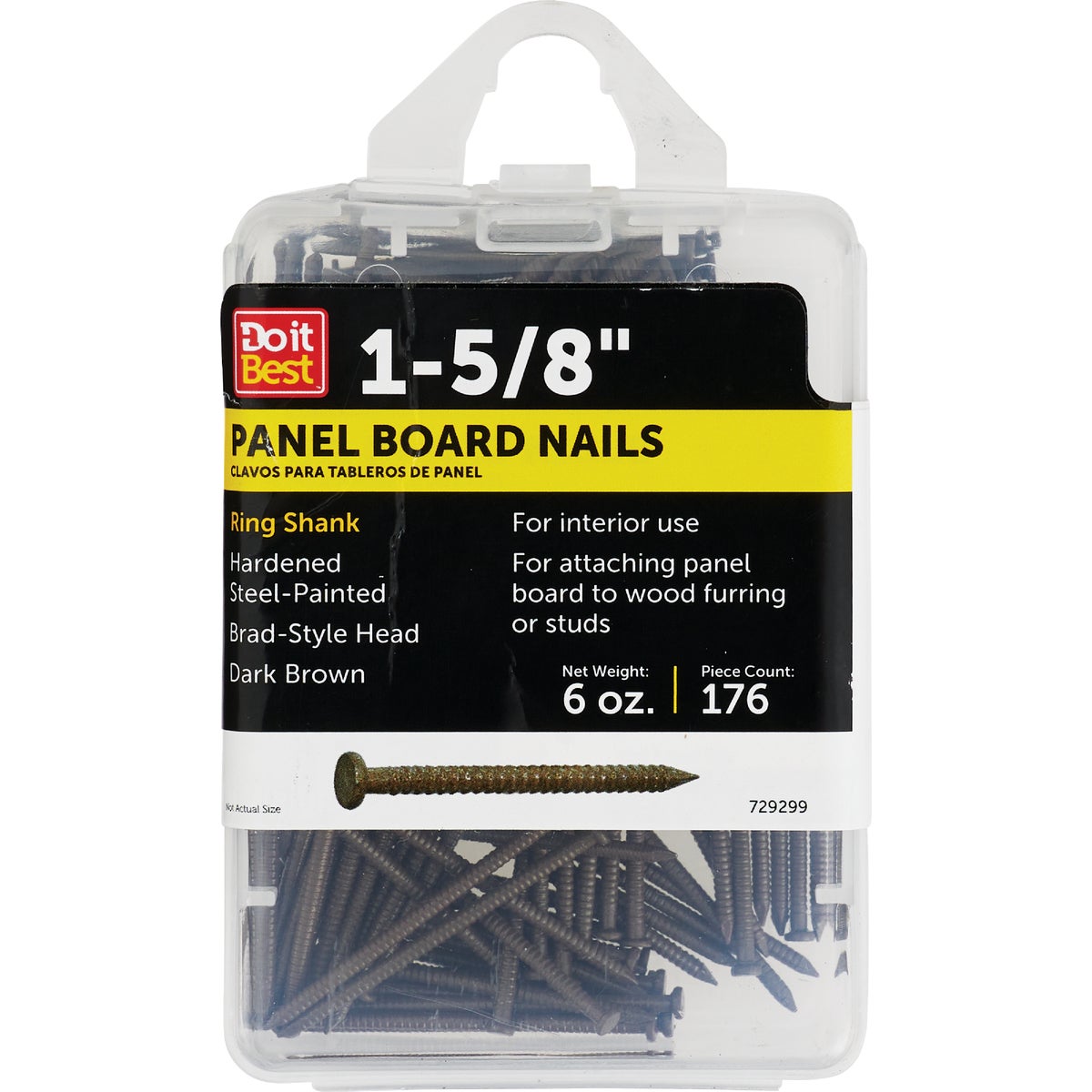 6OZ 1-5/8"DKBRN PNL NAIL - 729299 by Primesource
