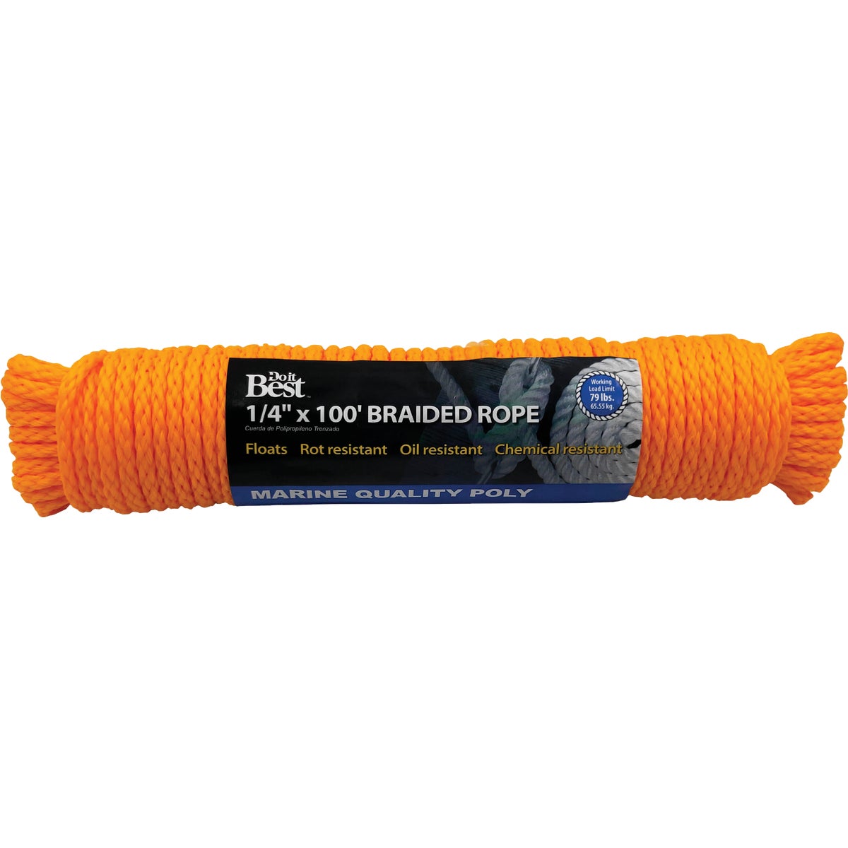 1/4"X100'POLY BRAID ROPE - 729590 by Do it Best