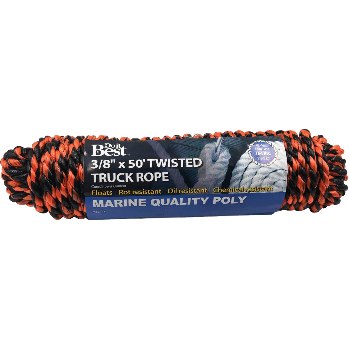 3/8"X50' POLY TRUCK ROPE - 732745 by Do it Best