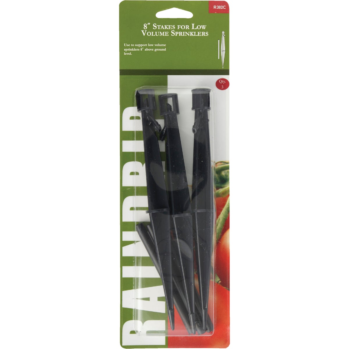 8" SPRNKL SUPPORT STAKES - R382CT by Raindrip Inc