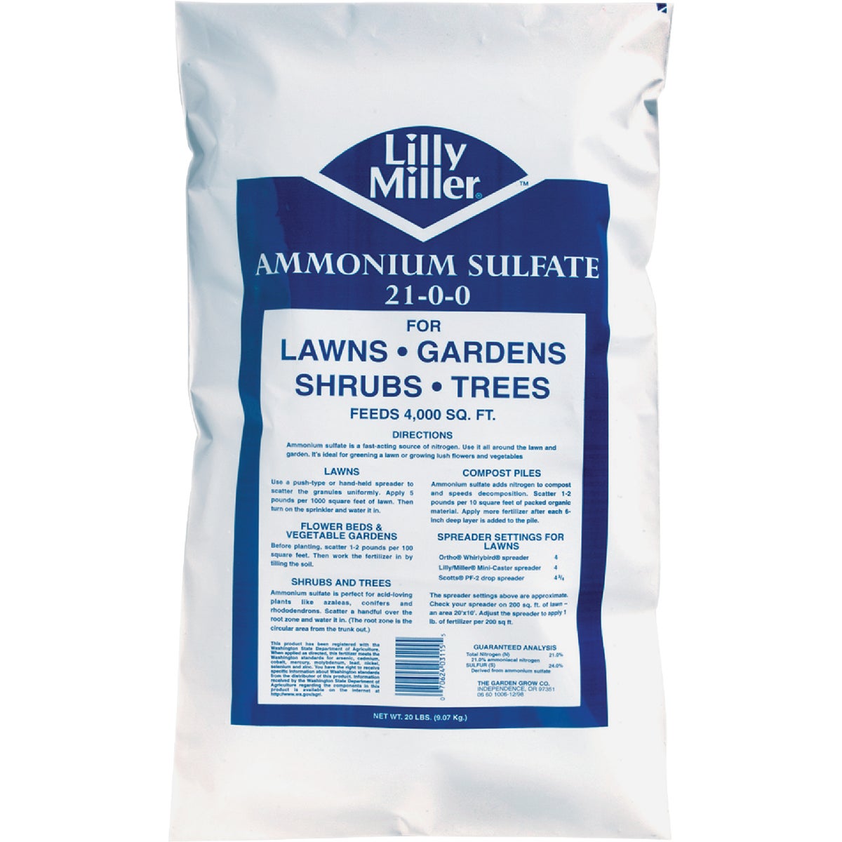 20lb Ammonium Sulfate - 06601006 by Excel Marketing