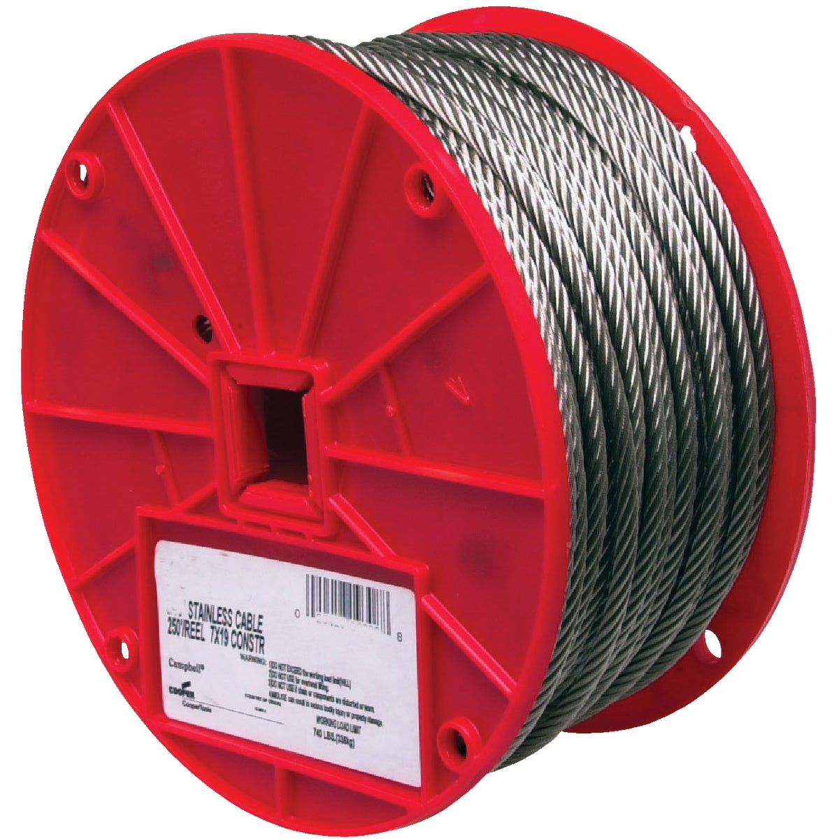 250' 1/8" 7X7 SS CABLE - 7000426 by Cooper Campbell Apex