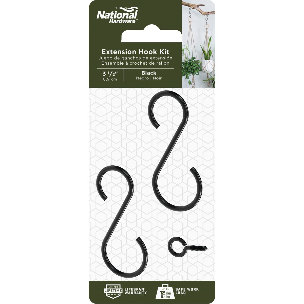 BLK WIRE EXTENDER HOOKS - 275-149 by National Mfg Co