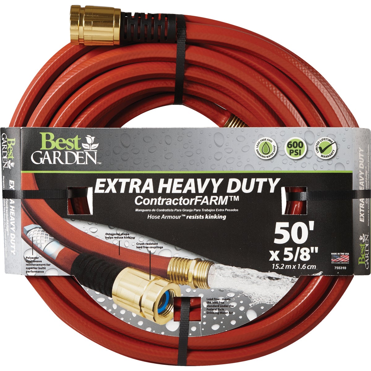 5/8"X50' CONTRACTOR HOSE - DBELCF58050 by Colorite  Swan