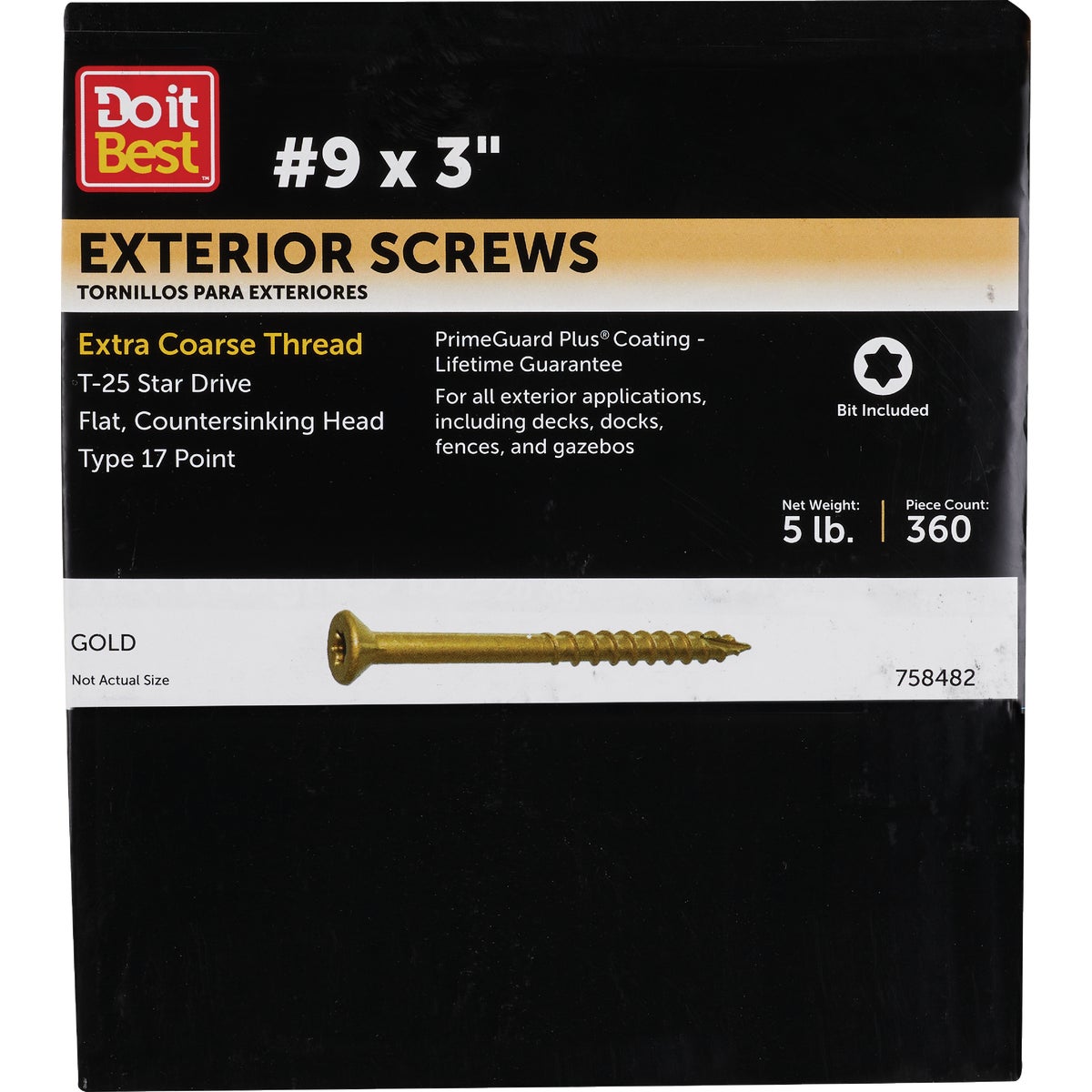 4LB 3" STAR EXT SCREW - 758482 by Primesource