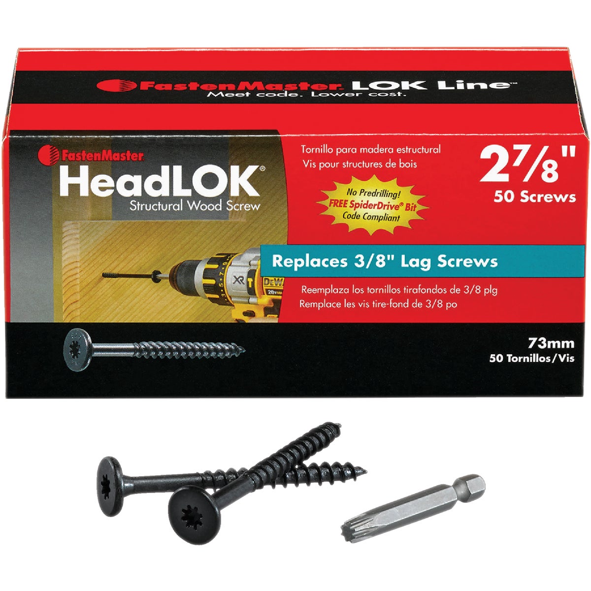 50PC 2-7/8" HEADLOK - FMHLGM278-50 by Fastenmaster Omg
