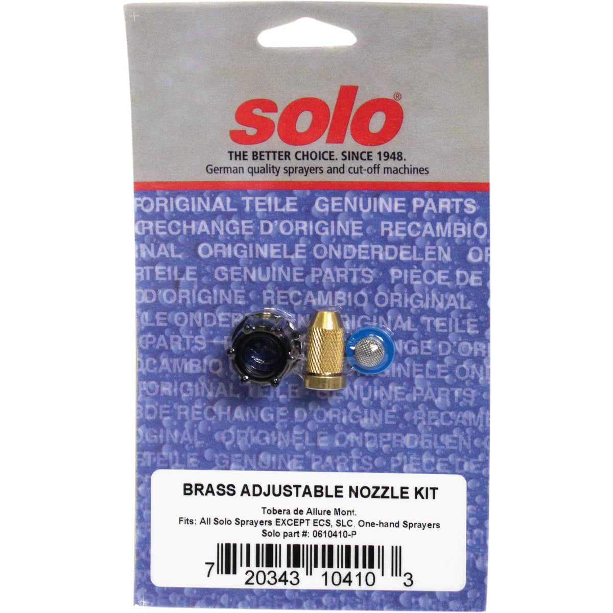 ADJ BRASS NOZZLE KIT - 0610410P by Solo Inc