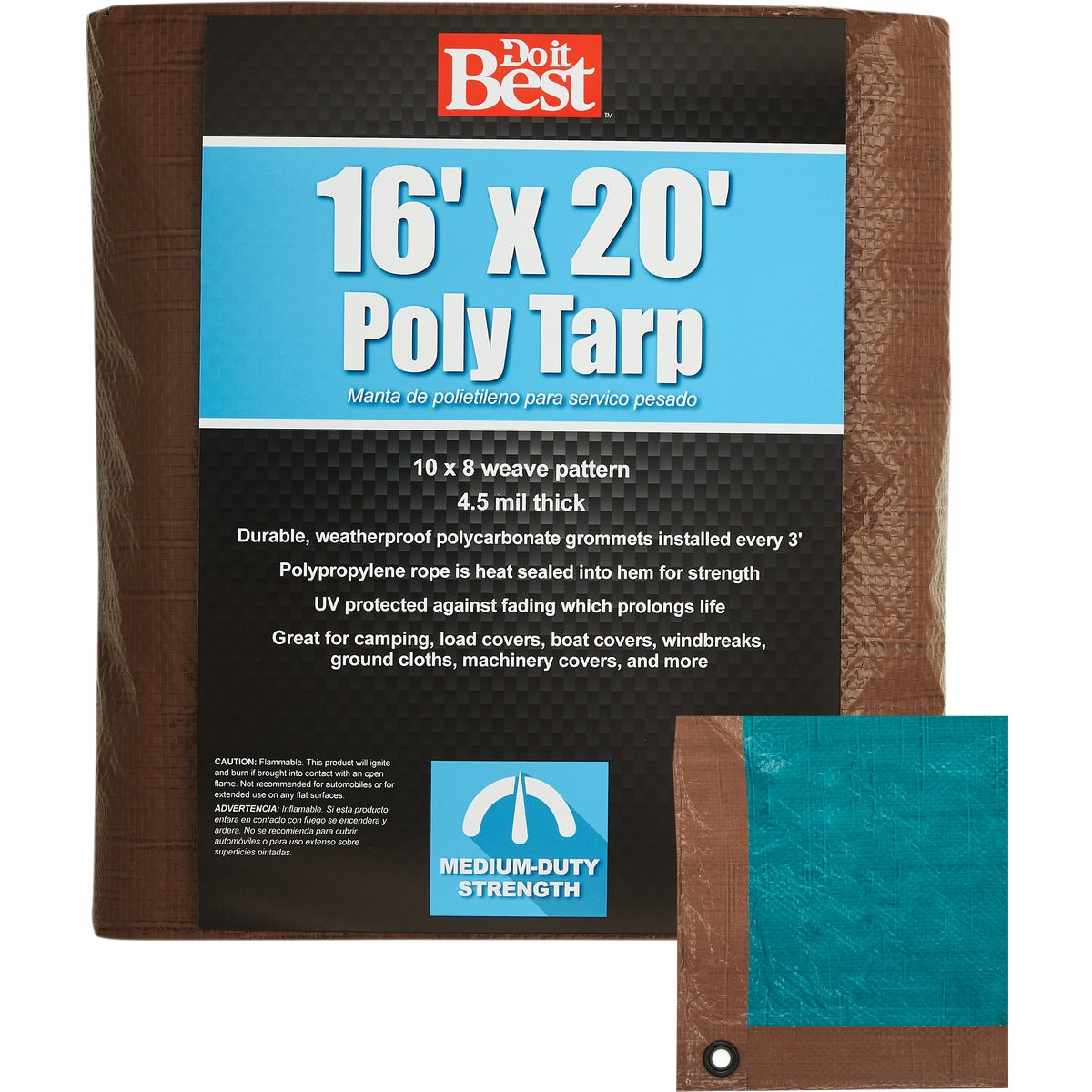 16X20 BR/GR MEDDUTY TARP - 764396 by Do it Best