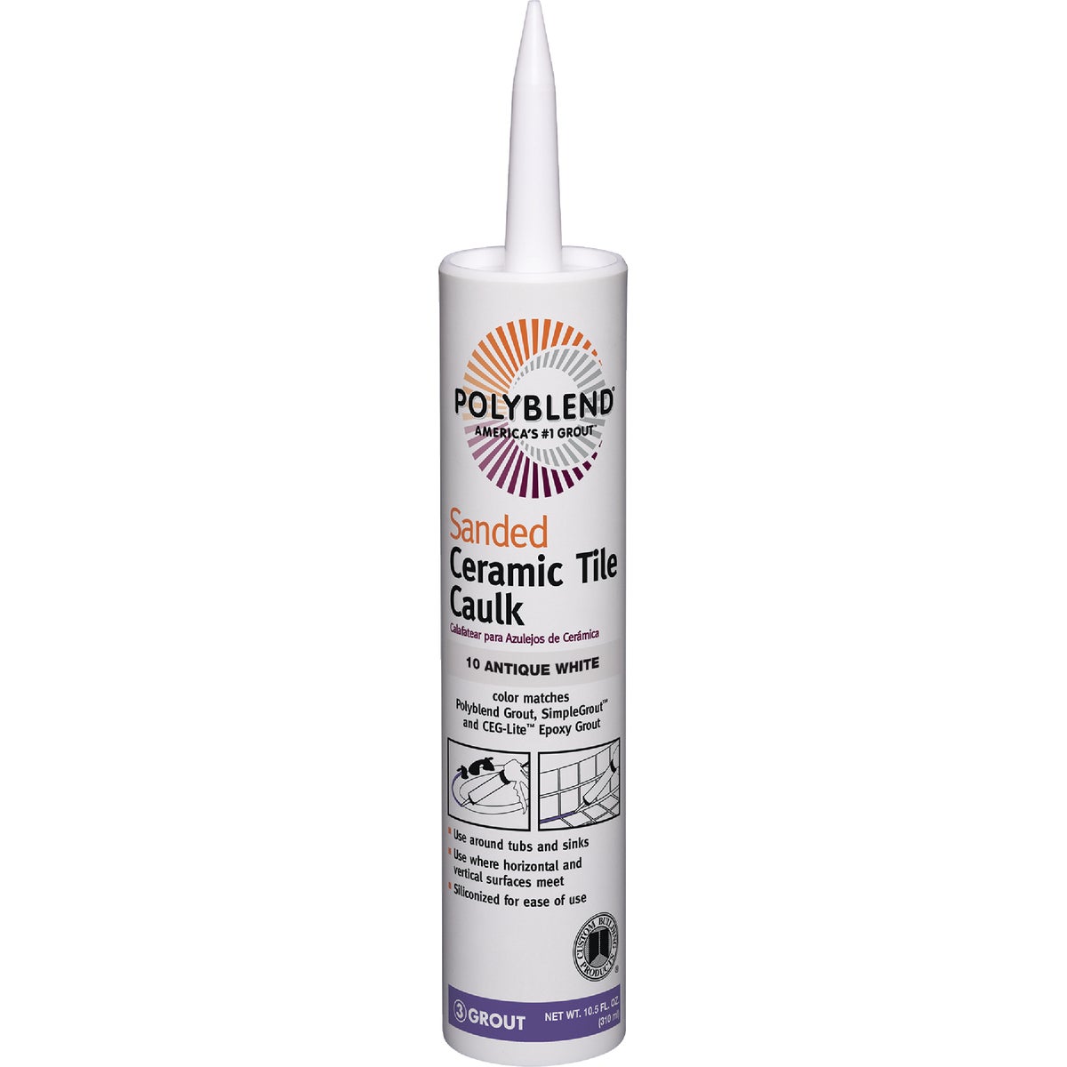 ANTIQUE WHITE TILE CAULK - PC1010S-6 by Custom Building Prod