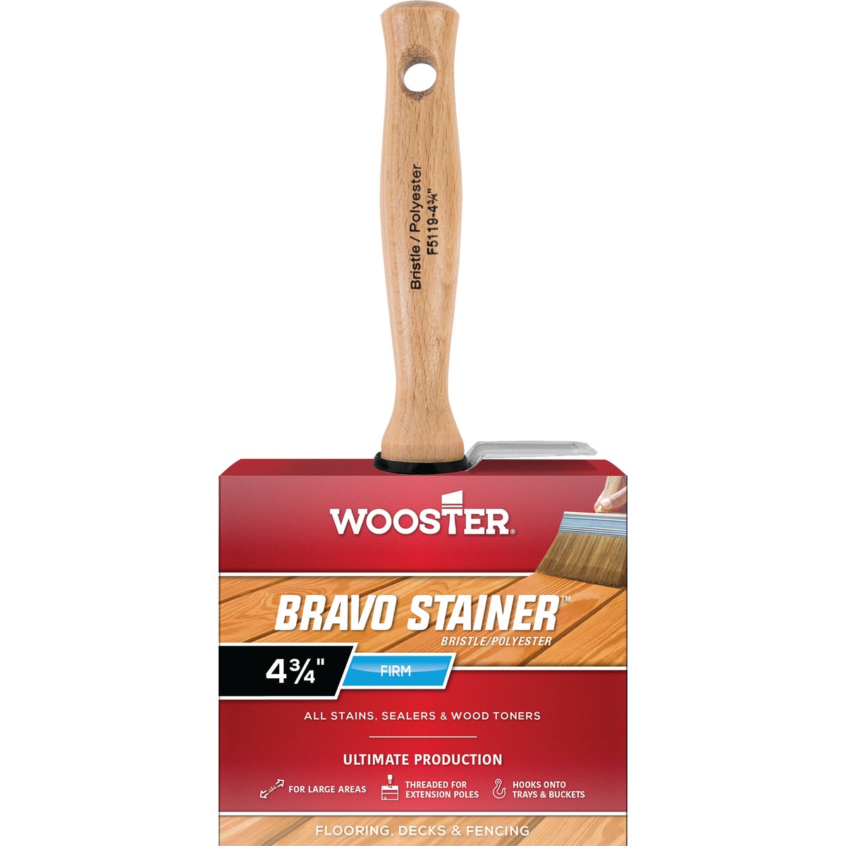 4X3/4" STAINER BRUSH - F5119-4 3/4" by Wooster Brush Co