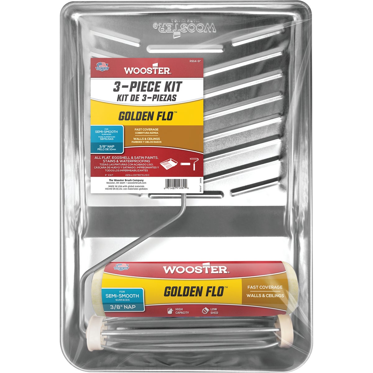 3PC GLDNFLO PAN&amp;ROLR KIT - R914-9 by Wooster Brush Co