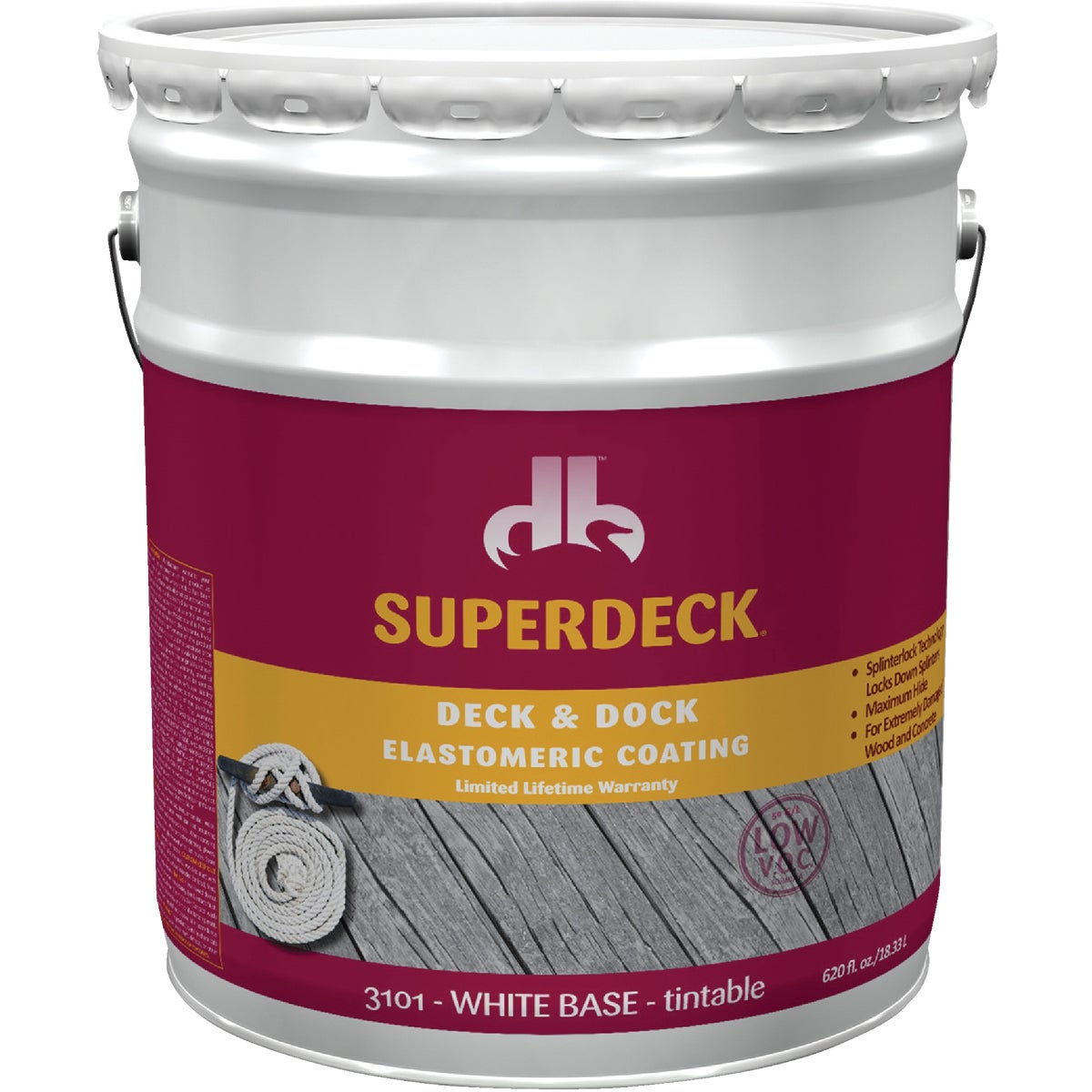 WHT DECK &amp; DOCK COATING - SC-3101-5 by Duckback Prod