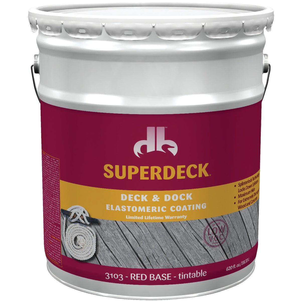 RED DECK &amp; DOCK COATING - SC-3103-5 by Duckback Prod