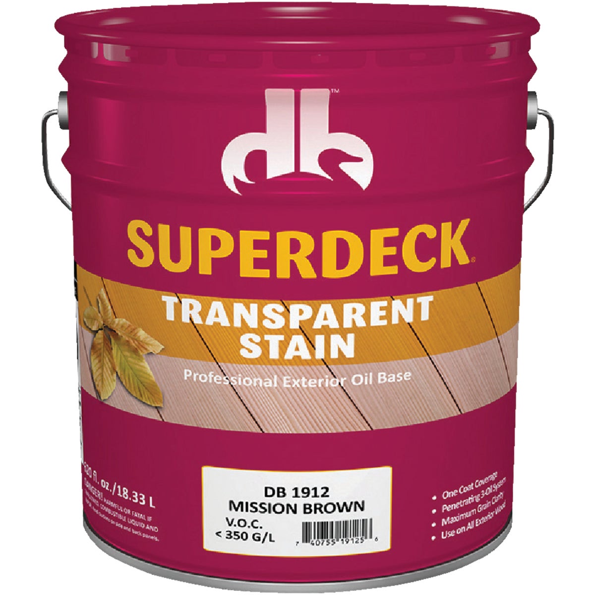 MISSION BRWN TRANS STAIN - DB-1912-5 by Duckback Prod