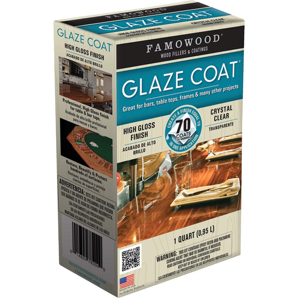 32OZ CLR POUR-ON COATING - 5050080 by Eclectic Prod Inc