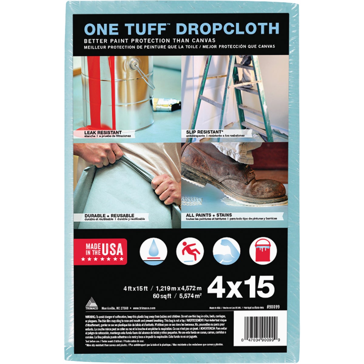 4X15 ONE TUFF DROPCLOTH - 90099 by Trimaco L L C