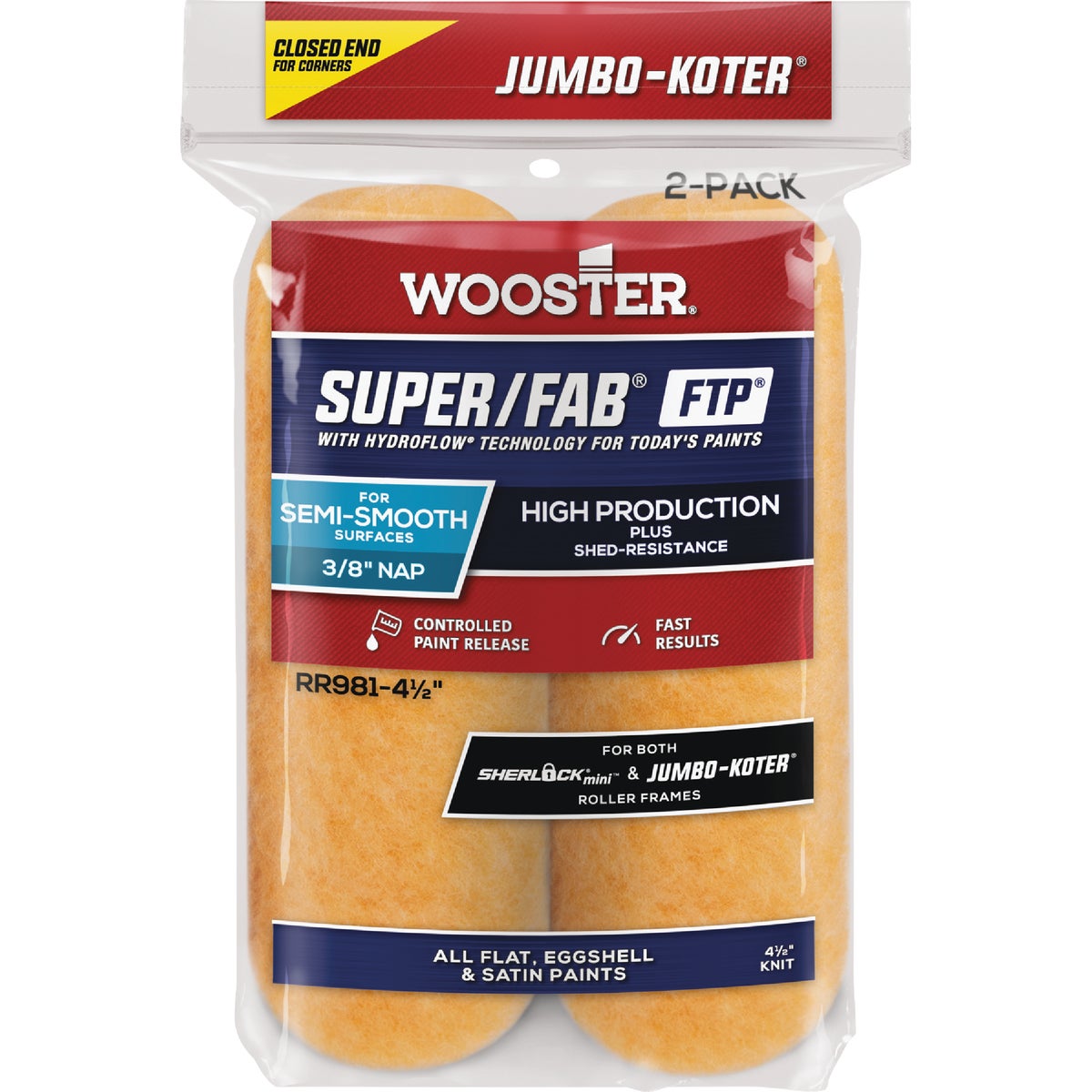 4-1/2X3/8 ROLLER COVER - RR300-4-1/2" by Wooster Brush Co