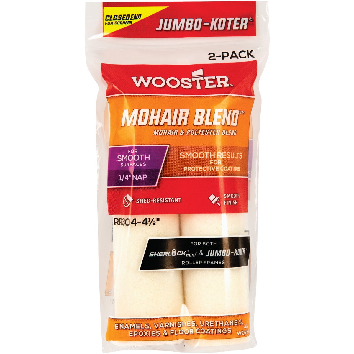 4-1/2X1/4 MOHAIR COVER - RR304-4-1/2" by Wooster Brush Co