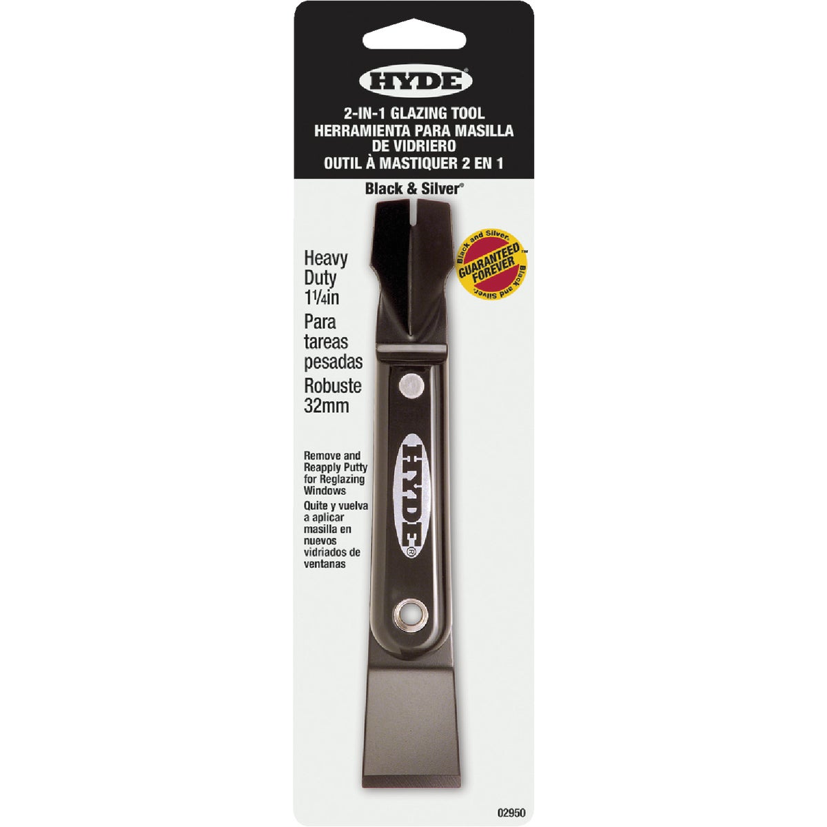 2-IN-1 GLAZING TOOL - 02950 by Hyde Mfg Co