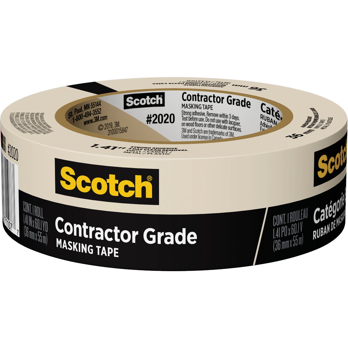 1.5" BEIGE MASKING TAPE - 2020-1.5A by 3m Co