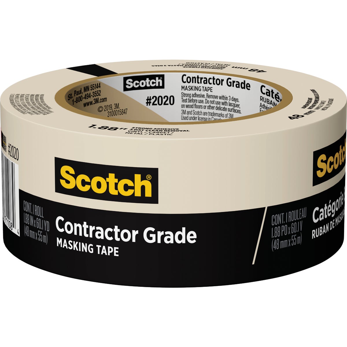 2" BEIGE MASKING TAPE - 2020-2A by 3m Co
