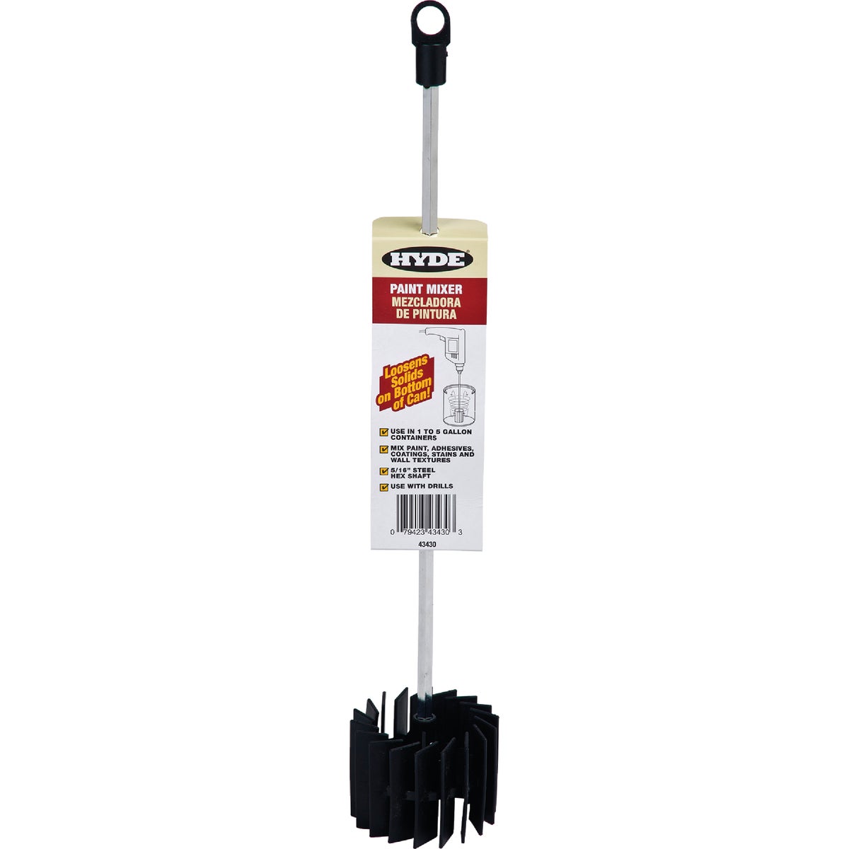 5GAL 17-1/2" PAINT MIXER - 43430 by Hyde Mfg Co