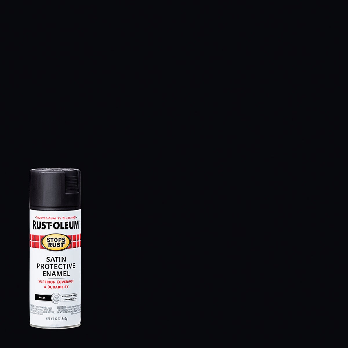 SATIN BLACK SPRAY PAINT - 7777-830 by Rustoleum