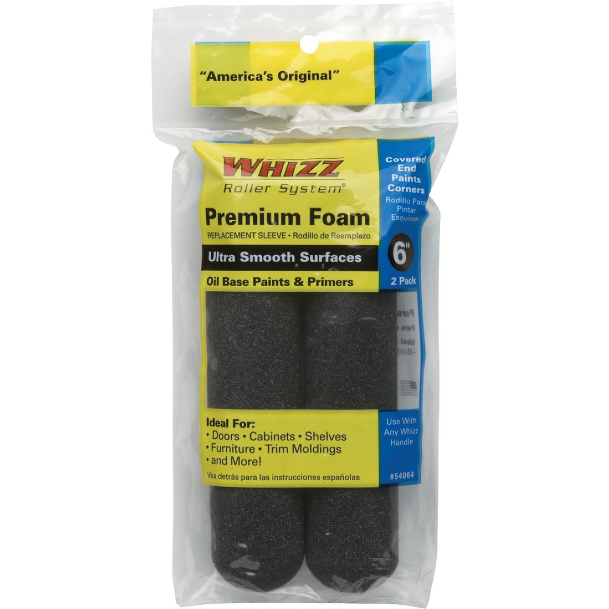 2PK 6" FOAM REPLC COVERS - 54064 by Whizz Roller System