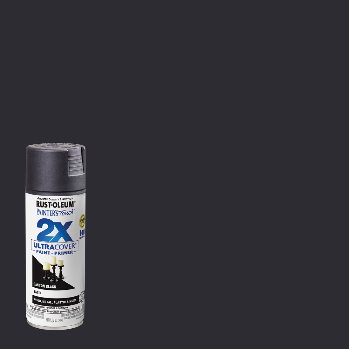 CNYN BLK SAT SPRAY PAINT - 249844 by Rustoleum
